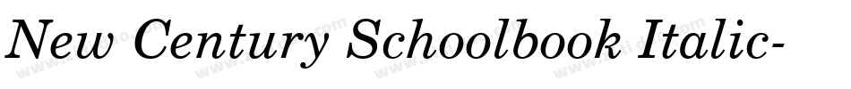 New Century Schoolbook Italic字体转换